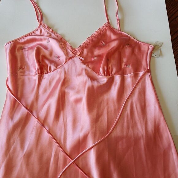 Lot Of 2 Silky Nightgown Intimate Sleepwear Lingerie-Pink & Turquoise Blue - Picture 3 of 16